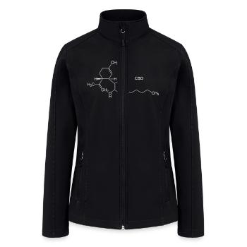 CBD molecule - Women’s Soft Shell Jacket - black - Front