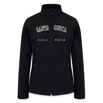 Santa Monica California Ferris Wheel Palm Trees - Women’s Soft Shell Jacket - black - Front