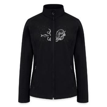Fish And Octopus Fish Face To Face - Women’s Soft Shell Jacket - black - Front