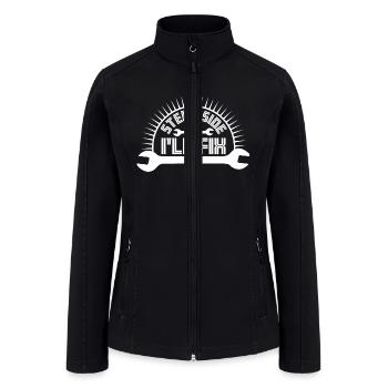 Step Aside I'll Fix It for Fixing Repairman Repair - Women’s Soft Shell Jacket - black - Front