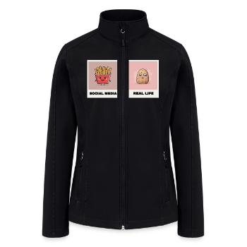 Potato glow-up - Women’s Soft Shell Jacket - black - Front