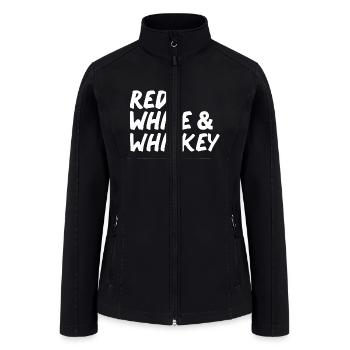 RED WHITE & WHISKEY - Women’s Soft Shell Jacket - black - Front