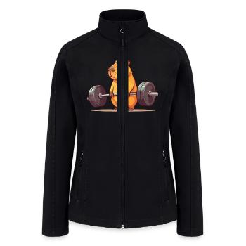 Deadlift Capybara Funny Fitness Capy Lover - Women’s Soft Shell Jacket - black - Front