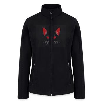 Cat face - Women’s Soft Shell Jacket - black - Front