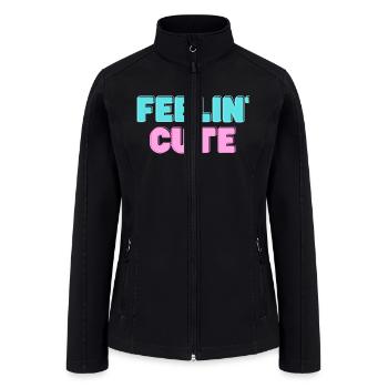 feelin' cute sweater - Women’s Soft Shell Jacket - black - Front