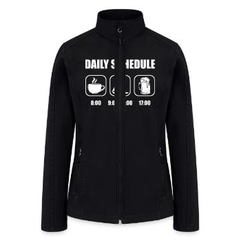 Sailing Sail Boating Anchor Daily Schedule Sailboa - Women’s Soft Shell Jacket - black - Front