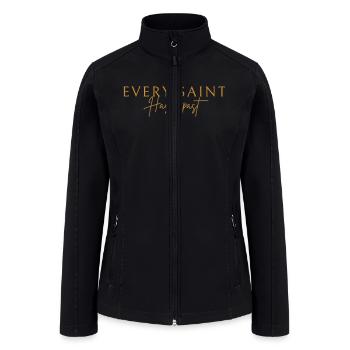 Every saint has a past - Women’s Soft Shell Jacket - black - Front