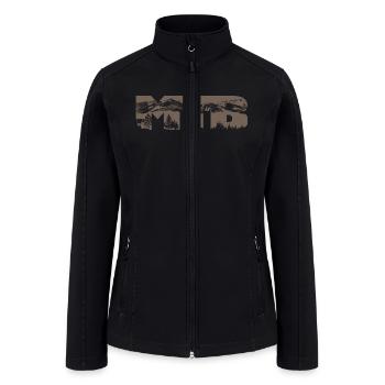 MTB Landscape brown - Women’s Soft Shell Jacket - black - Front