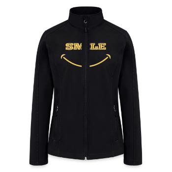 Smile Face - Women’s Soft Shell Jacket - black - Front