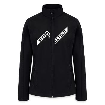 Step Aside I'll Fix It for Fixing Repairman Repair - Women’s Soft Shell Jacket - black - Front