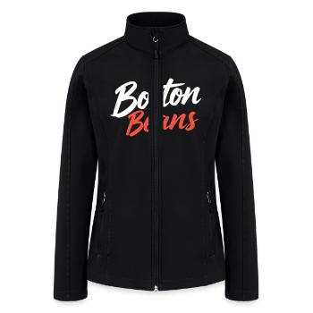 Boston Beans Fun Typography Desig - Women’s Soft Shell Jacket - black - Front