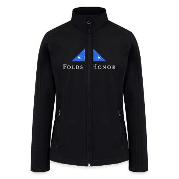 Dan Bongino Folds of Honor - Women’s Soft Shell Jacket - black - Front