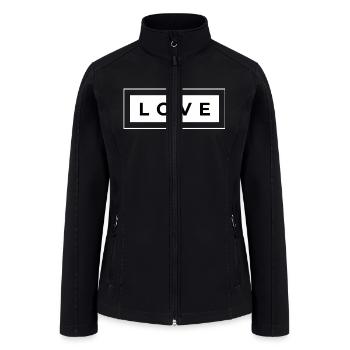 love you - Women’s Soft Shell Jacket - black - Front