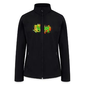 spring - Women’s Soft Shell Jacket - black - Front