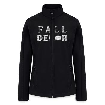 Fall Decor Seasonal Art Design - Women’s Soft Shell Jacket - black - Front