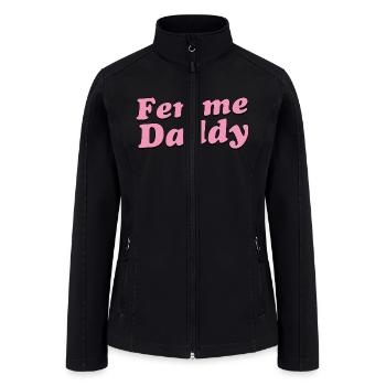 Femme Daddy Queer LGBTQ Pride Retro - Women’s Soft Shell Jacket - black - Front
