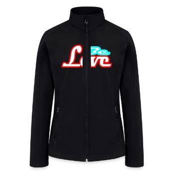be love - Women’s Soft Shell Jacket - black - Front
