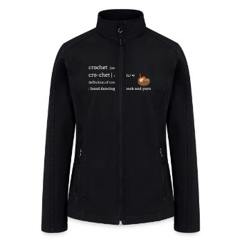 crochet definition - Women’s Soft Shell Jacket - black - Front