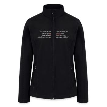 John 3 16 - Women’s Soft Shell Jacket - black - Front