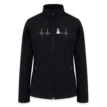 Camping pulse Heartbeat - Women’s Soft Shell Jacket - black - Front