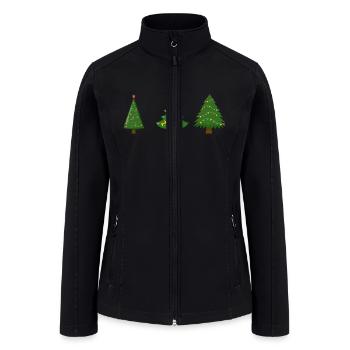 Merry Christmas Christmas Cute Christmas Holiday - Women’s Soft Shell Jacket - black - Front