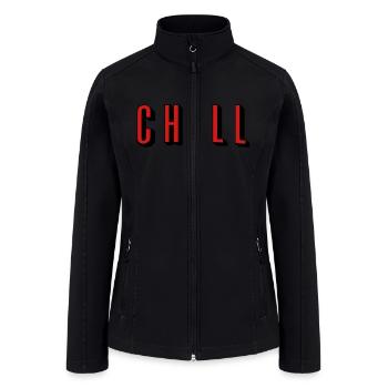 & chill - Women’s Soft Shell Jacket - black - Front