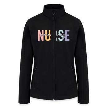 Emergency Nurse Shirt ER Nurse ED Nursing - Women’s Soft Shell Jacket - black - Front