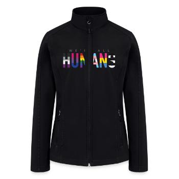 human, various queer flags 1 - Women’s Soft Shell Jacket - black - Front
