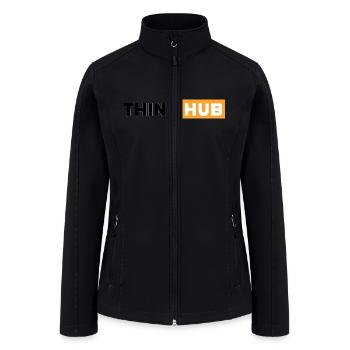 think hub - Women’s Soft Shell Jacket - black - Front