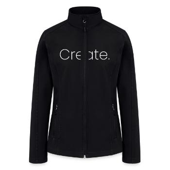 Create - Women’s Soft Shell Jacket - black - Front