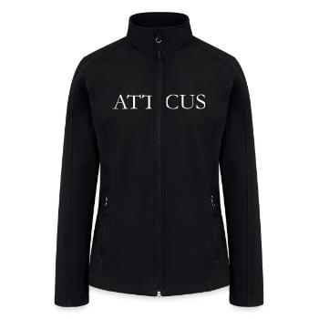 ATTICUS Garamond White Print - Women’s Soft Shell Jacket - black - Front