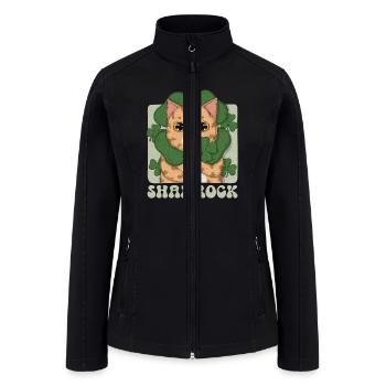 Tabby Shamrock - Women’s Soft Shell Jacket - black - Front