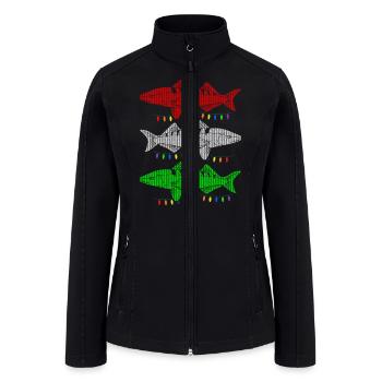 Christmas Walleye Fishing Holiday Christmas - Women’s Soft Shell Jacket - black - Front