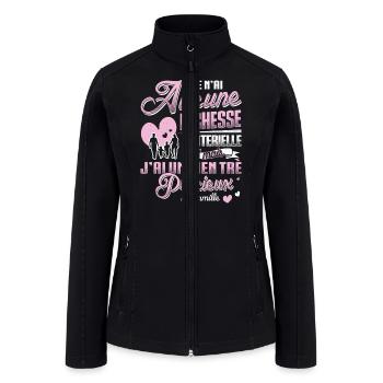 I have a very precious possession, my family - Women’s Soft Shell Jacket - black - Front