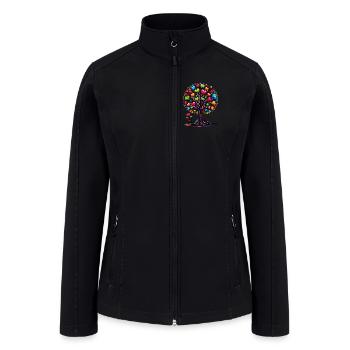 Colorful Love Tree - Women’s Soft Shell Jacket - black - Front