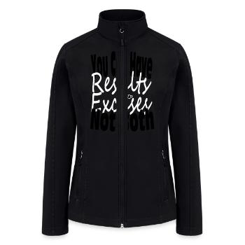 Bodybuilding Inspirational quote - Positive Slogan - Women’s Soft Shell Jacket - black - Front