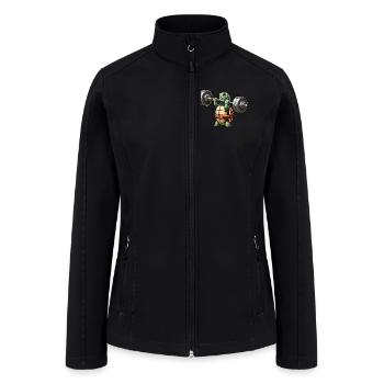 Turtle weightlifting strength training - Women’s Soft Shell Jacket - black - Front