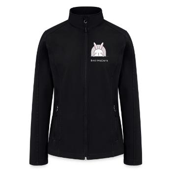 Antifa Rebel Bunny: I Bite Fascists - Women’s Soft Shell Jacket - black - Front