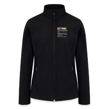 Software Developer - Crafting the Future with Code - Women’s Soft Shell Jacket - black - Front
