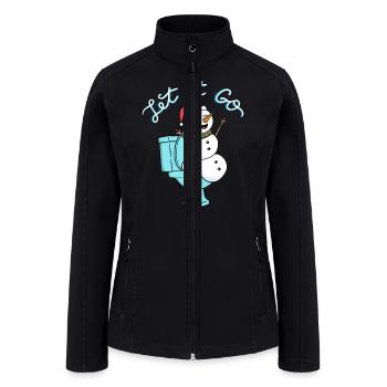 Snowman Christmas - Women’s Soft Shell Jacket - black - Front