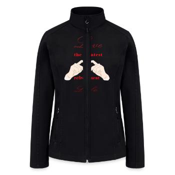 With love - Women’s Soft Shell Jacket - black - Front
