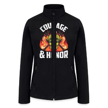 Firefighter Courage and Honor - Women’s Soft Shell Jacket - black - Front