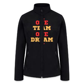 one team one dream Football fans gifts - Women’s Soft Shell Jacket - black - Front