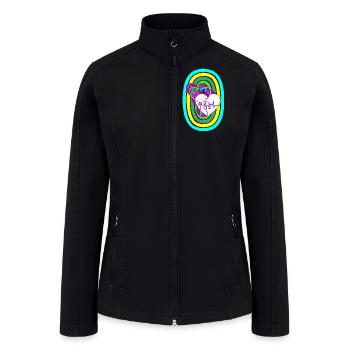 Stethoscope, heartbeat, and rainbow - Women’s Soft Shell Jacket - black - Front