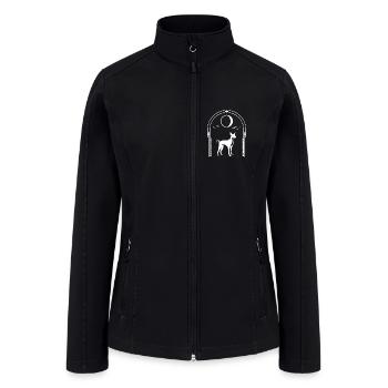 Moon Podenco Celestial Ibizan Hound Tarot Dog - Women’s Soft Shell Jacket - black - Front