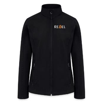 Bitcoin Rebel Cryptocurrency Enthusiast Tee - Women’s Soft Shell Jacket - black - Front