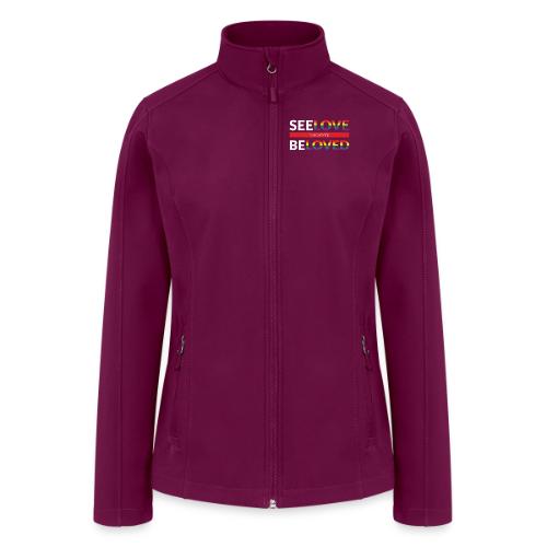See Love, Be Loved at FUMCSD (white letters) - Women’s Soft Shell Jacket
