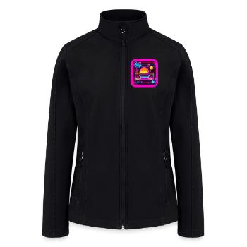 80s radio star vintage music - Women’s Soft Shell Jacket - black - Front