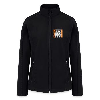 New York City NYC - Women’s Soft Shell Jacket - black - Front