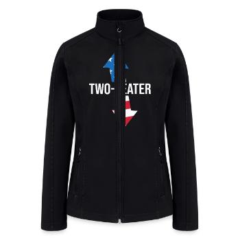 Two Seater Arrow America USA Flag 4th of July Gift - Women’s Soft Shell Jacket - black - Front